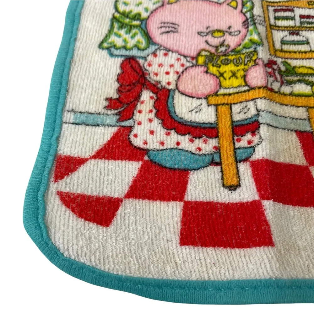 Vintage 1980s Playskool “I Love My Grandma” Baby Bib Baking Cats Kittens Cooking